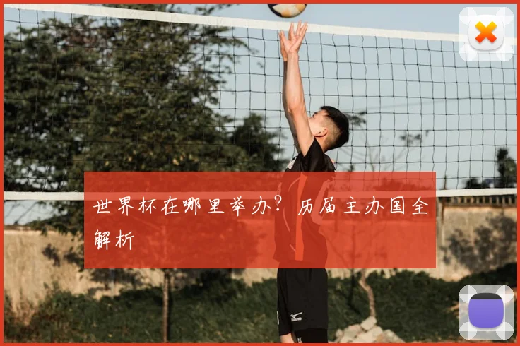 世界杯在哪里举办？历届主办国全解析